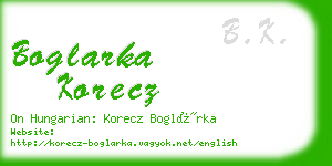 boglarka korecz business card